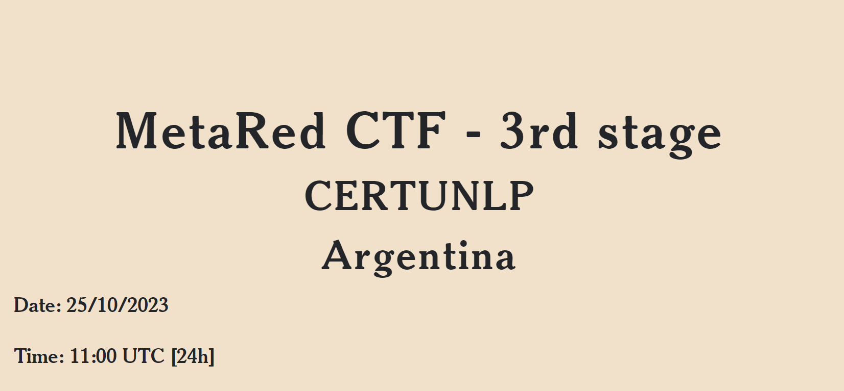 Featured image of post MetaRed CTF Argentina